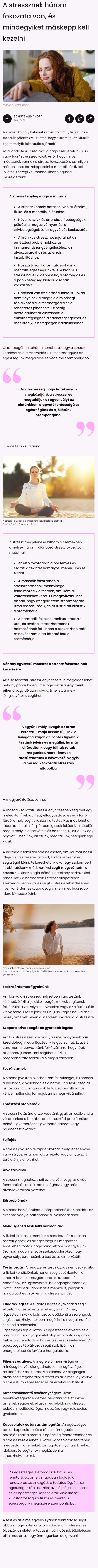 A stressznek három fokozata van, és mindegyiket másképp kell kezelni