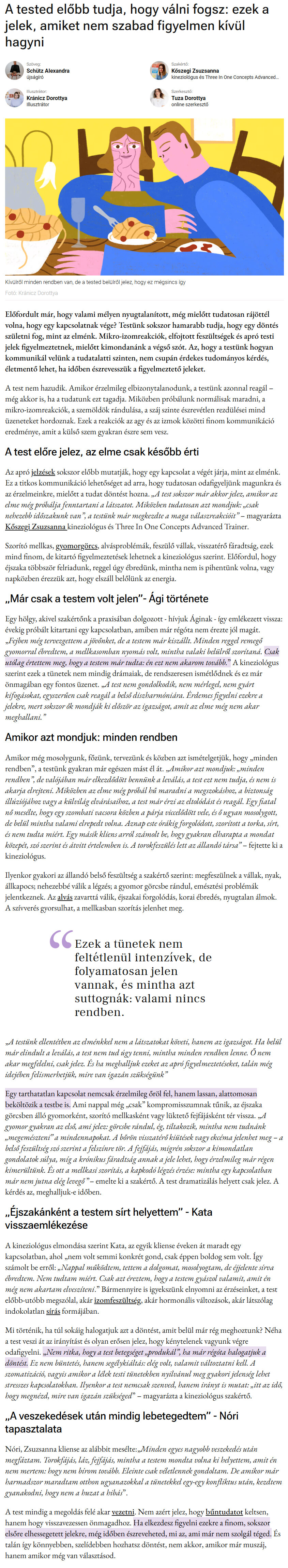 A tested előbb tudja, hogy válni fogsz: ezek a jelek, amiket nem szabad figyelmen kívül hagyni