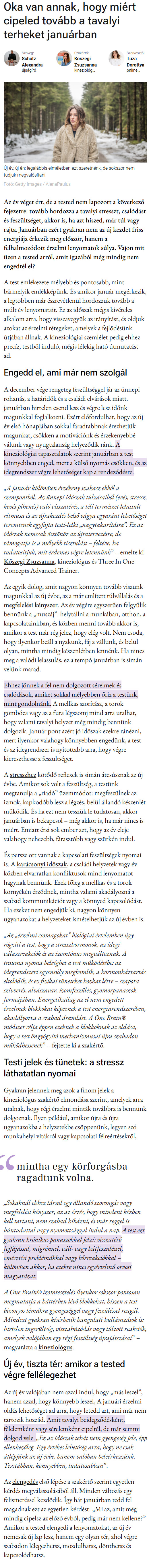 Oka van annak, hogy miért cipeled tovább a tavalyi terheket januárban