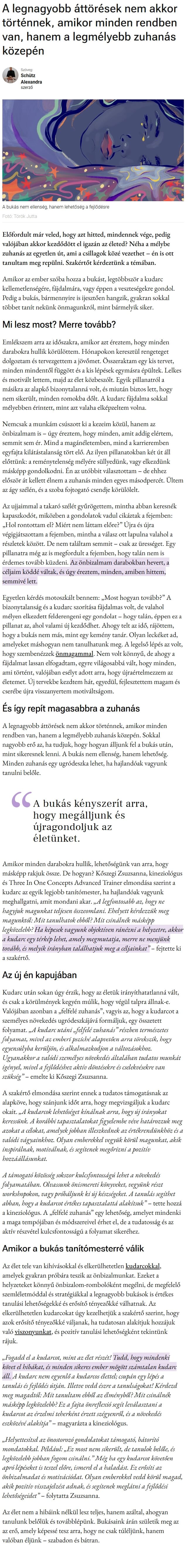 Így lett a bukás életem legjobb döntése