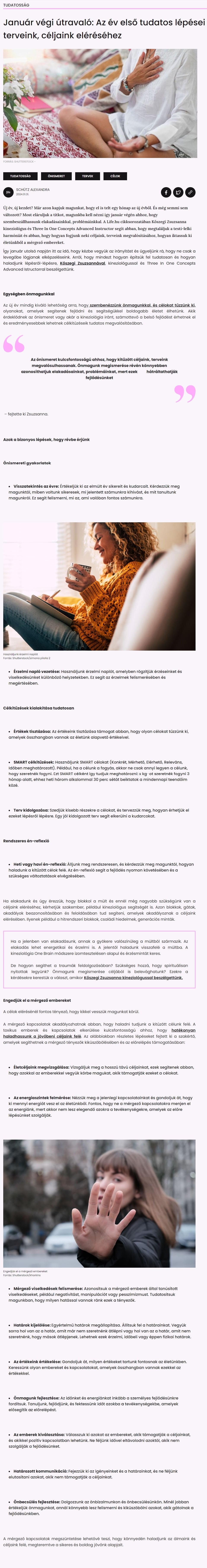 Január végi útravaló: Az év első tudatos lépései terveink, céljaink eléréséhez