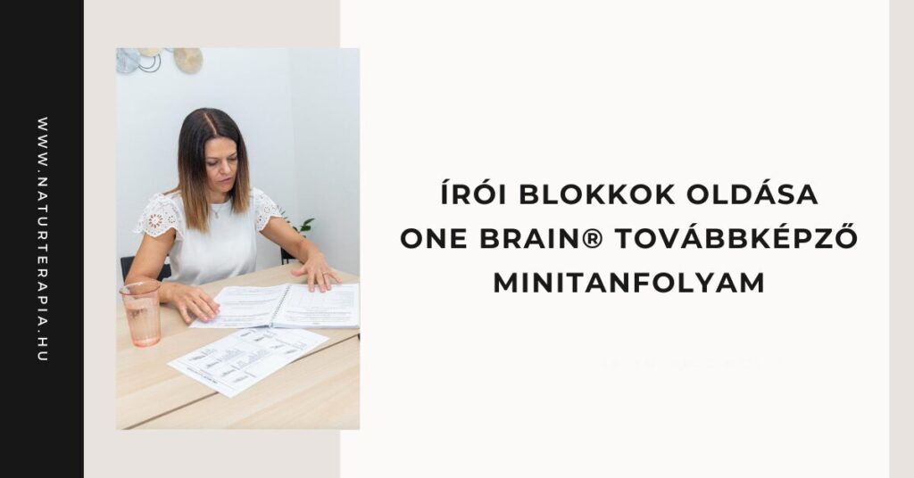 Írói blokkok oldása One Brain® továbbképző minitanfolyam Írói blokkok oldása One Brain® továbbképző minitanfolyam
