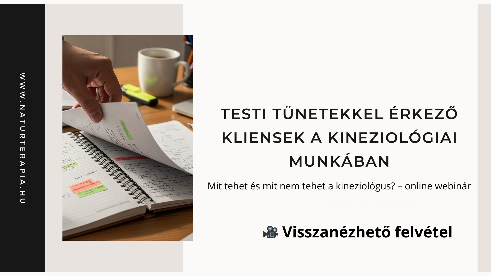 Szakmai jegyzetelés egy kineziológiai webinárhoz