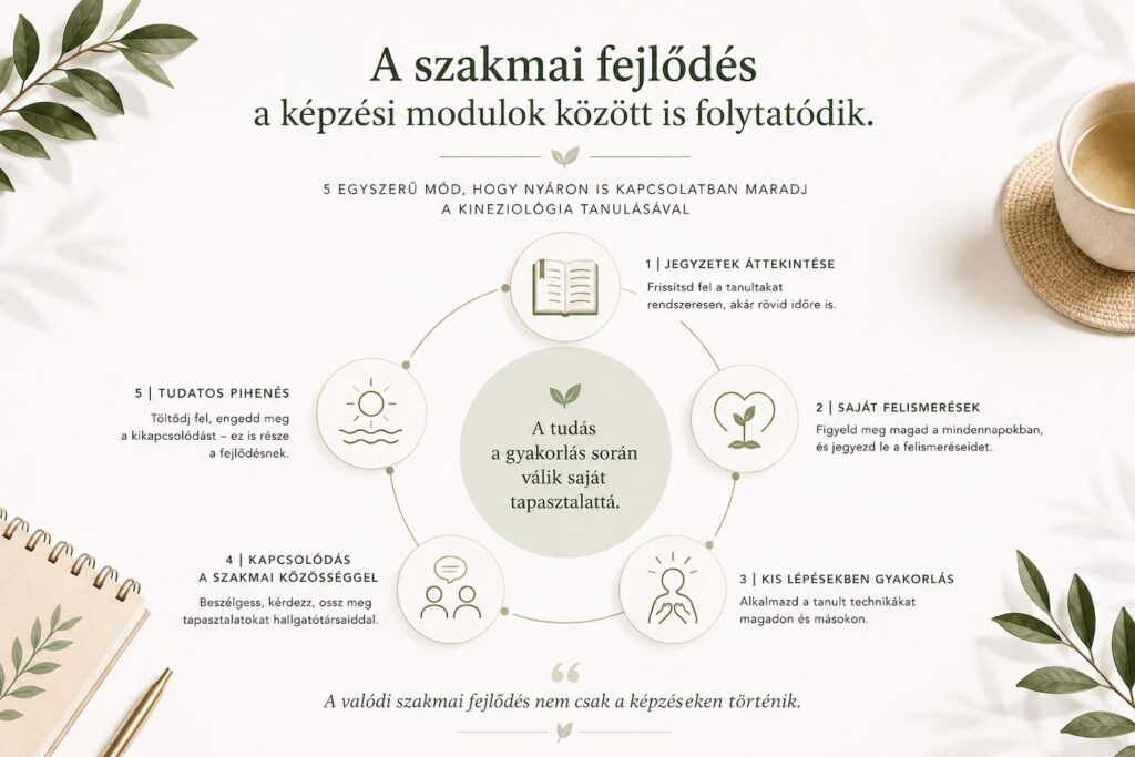 5 mód, hogy nyáron is kapcsolatban maradj a kineziológia tanulásával.