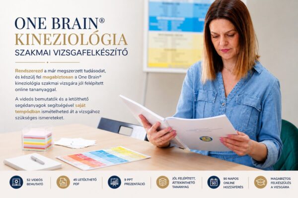 One Brain® kineziológia szakmai vizsgafelkészítő One Brain® kineziológia szakmai vizsgafelkészítő online tananyag videós bemutatókkal és letölthető segédanyagokkal.