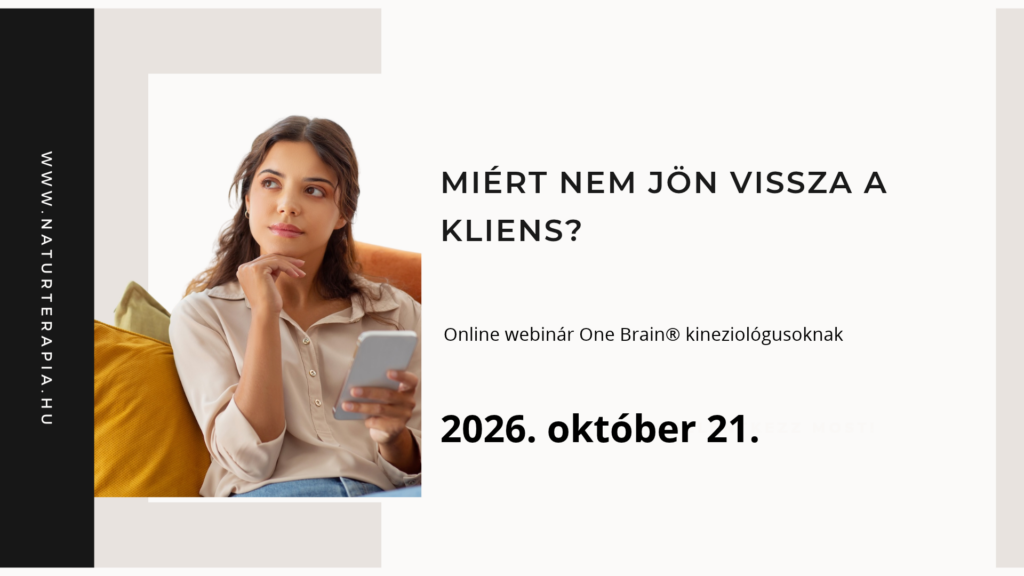 Miért nem jött vissza a kliens? - webinár kineziológusoknak